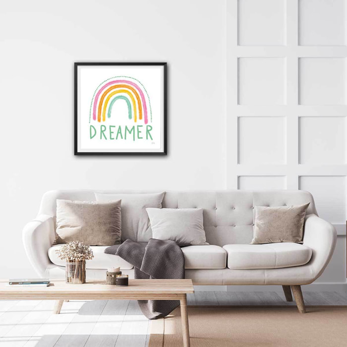 Affiche Dreamer graphic Affiche sous cadre noir