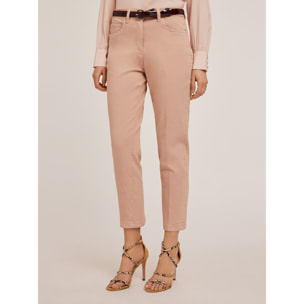 Motivi - Pantalones modelo Carrot de drill Rianne - Rosa cipria