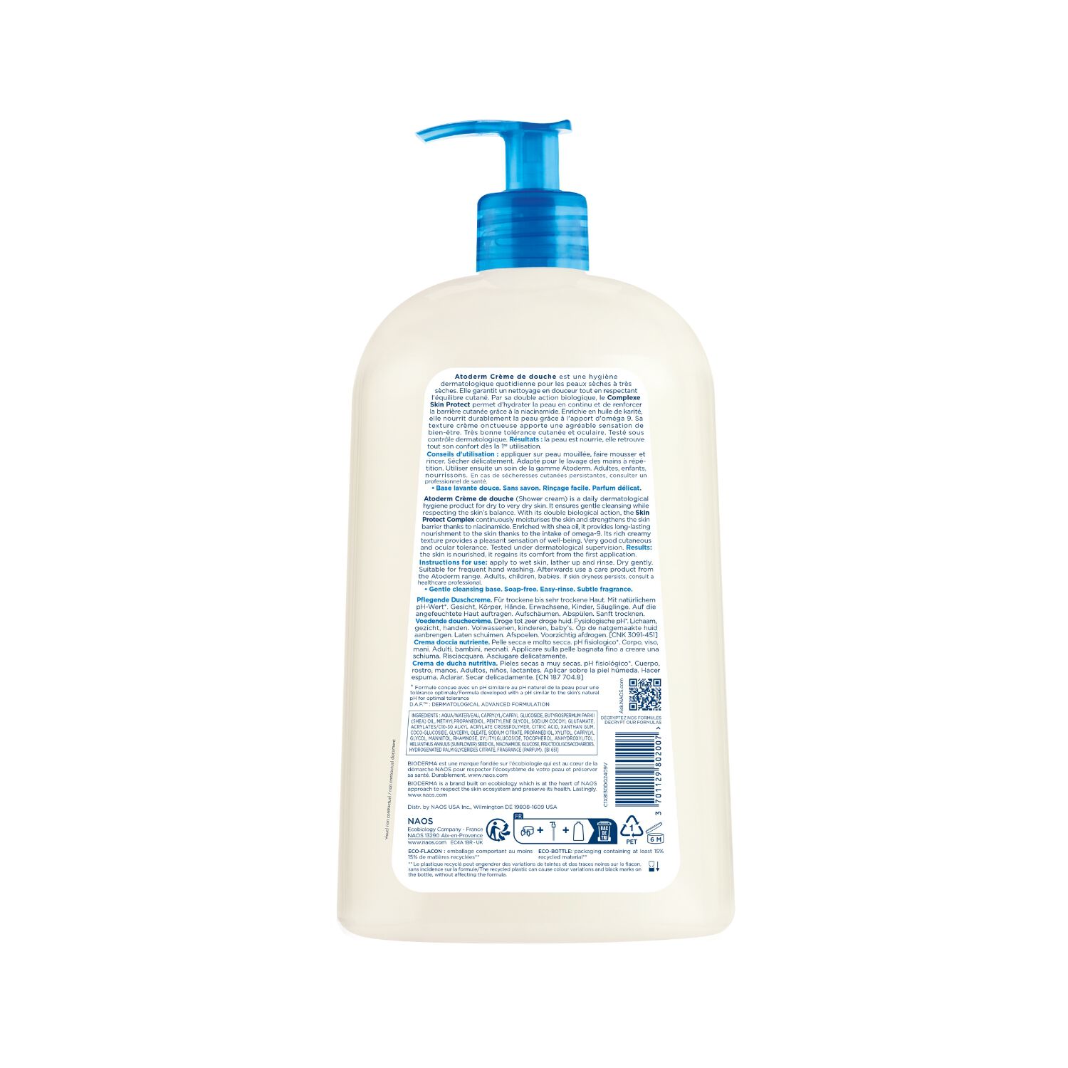 Atoderm Crème de Douche - Peaux Sensibles Normales à Sèches