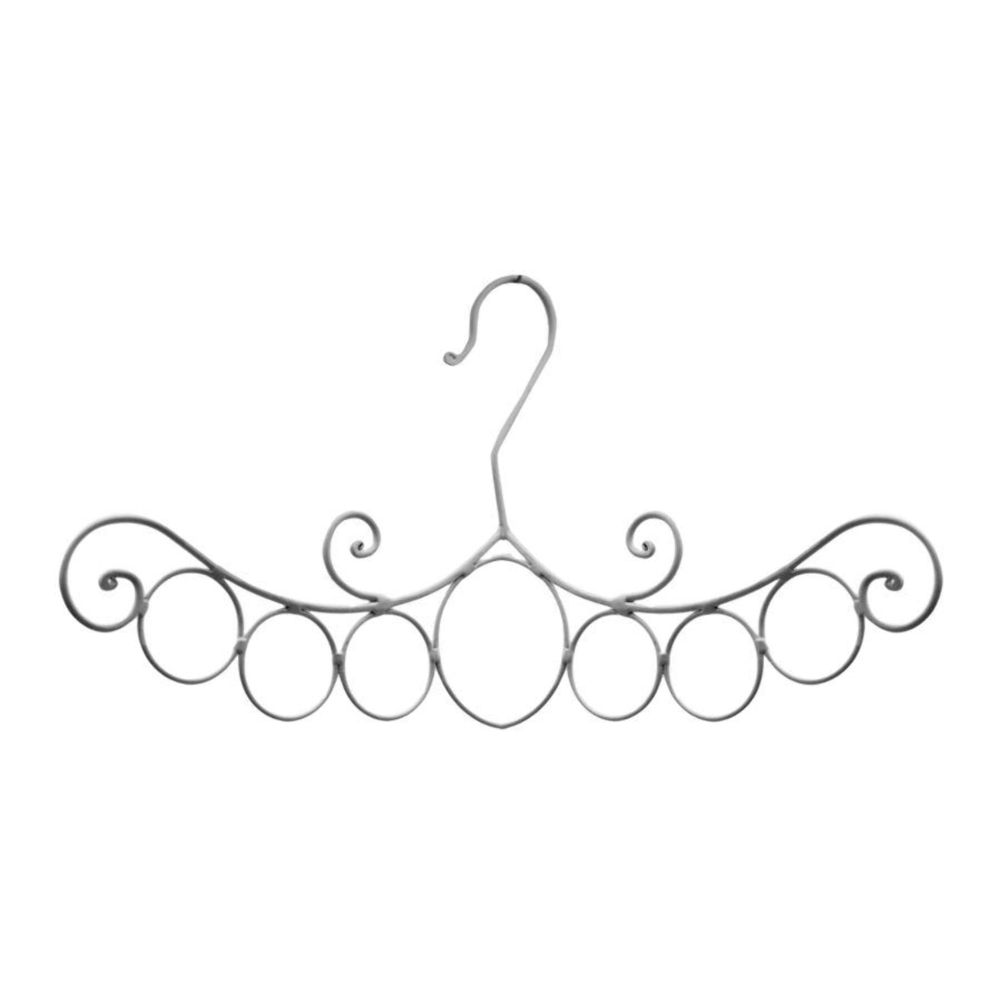 Gruccia in metallo per sciarpe crema cm44x21x0.5