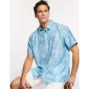 Camisa Manga Corta Azul - Westor