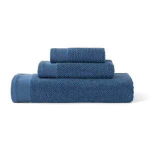 Set de 3 toallas LIVING - 500 gr/m2 - 30x50+50x90+90x150 cm azul