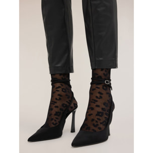 Motivi - Calcetines cortos velados fantasía animal print - Negro