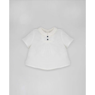 CAMISA LINO CUELLO BLANCO