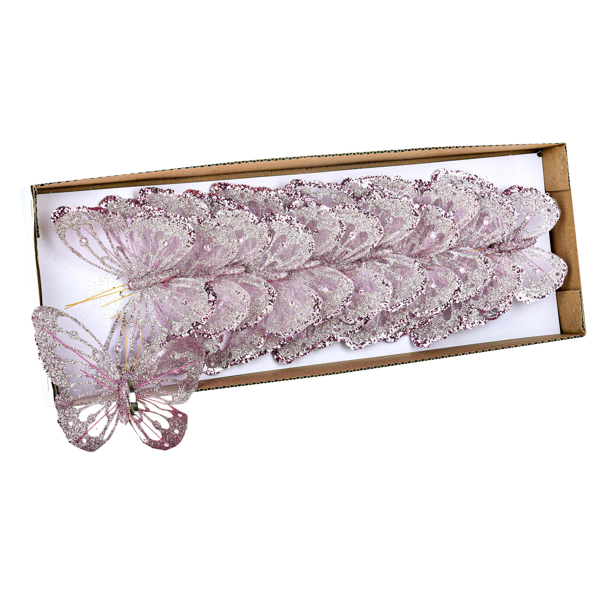 Farfalle glitter - Pezzi 3 - 7xH10x2cm - Bianchi Dino SpA