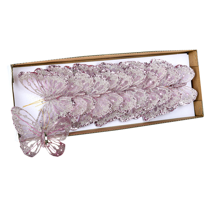 Farfalle glitter - Pezzi 3 - 7xH10x2cm - Bianchi Dino SpA