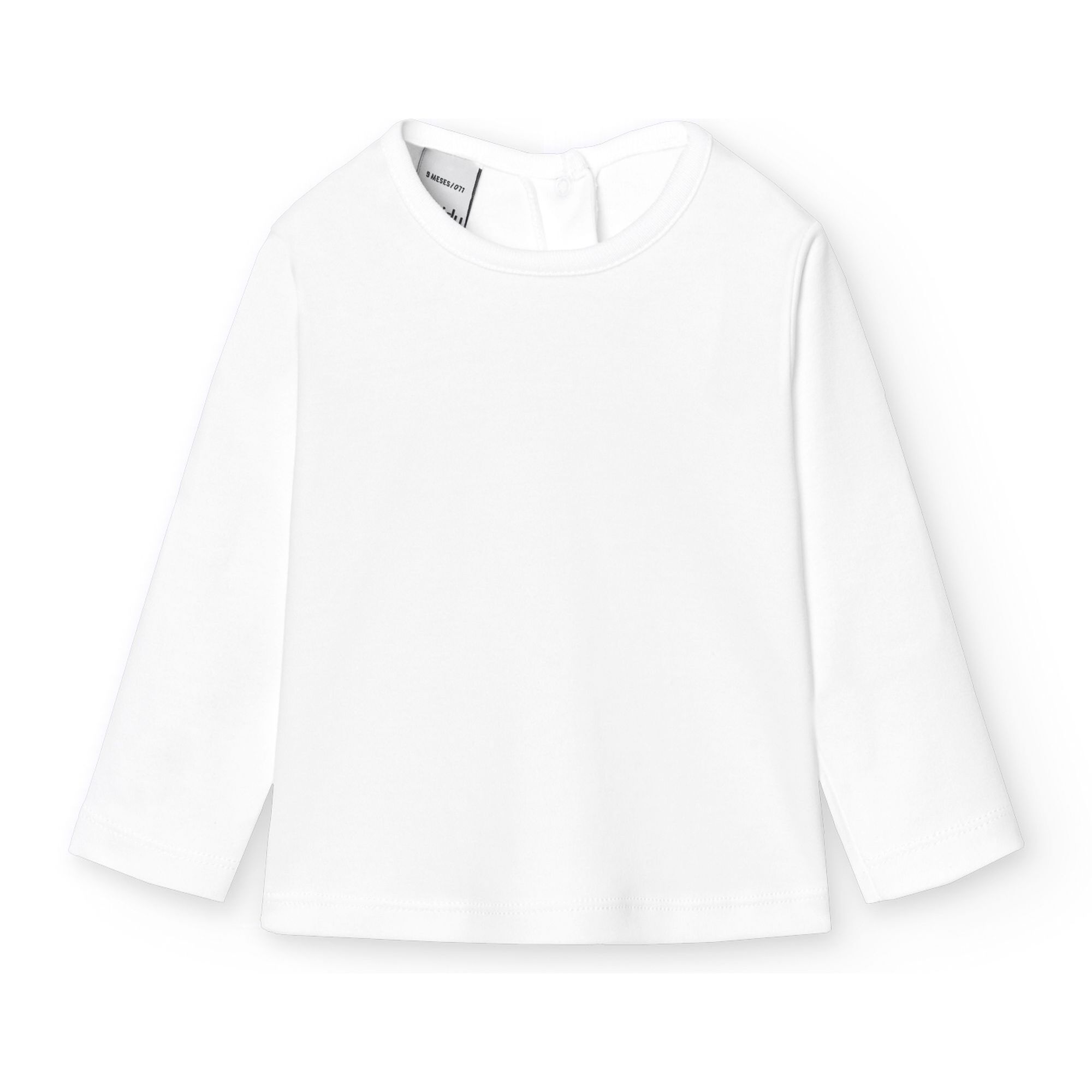 Camiseta Lisa Basica Blanco Talla 9 Meses