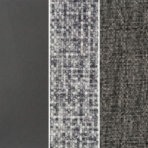 Axia - Sedia Da Ufficio 49x125x70 cm Poltrona Presidenziale Comoda con Ruote Girevoli in Pu e Tessuto Grigio