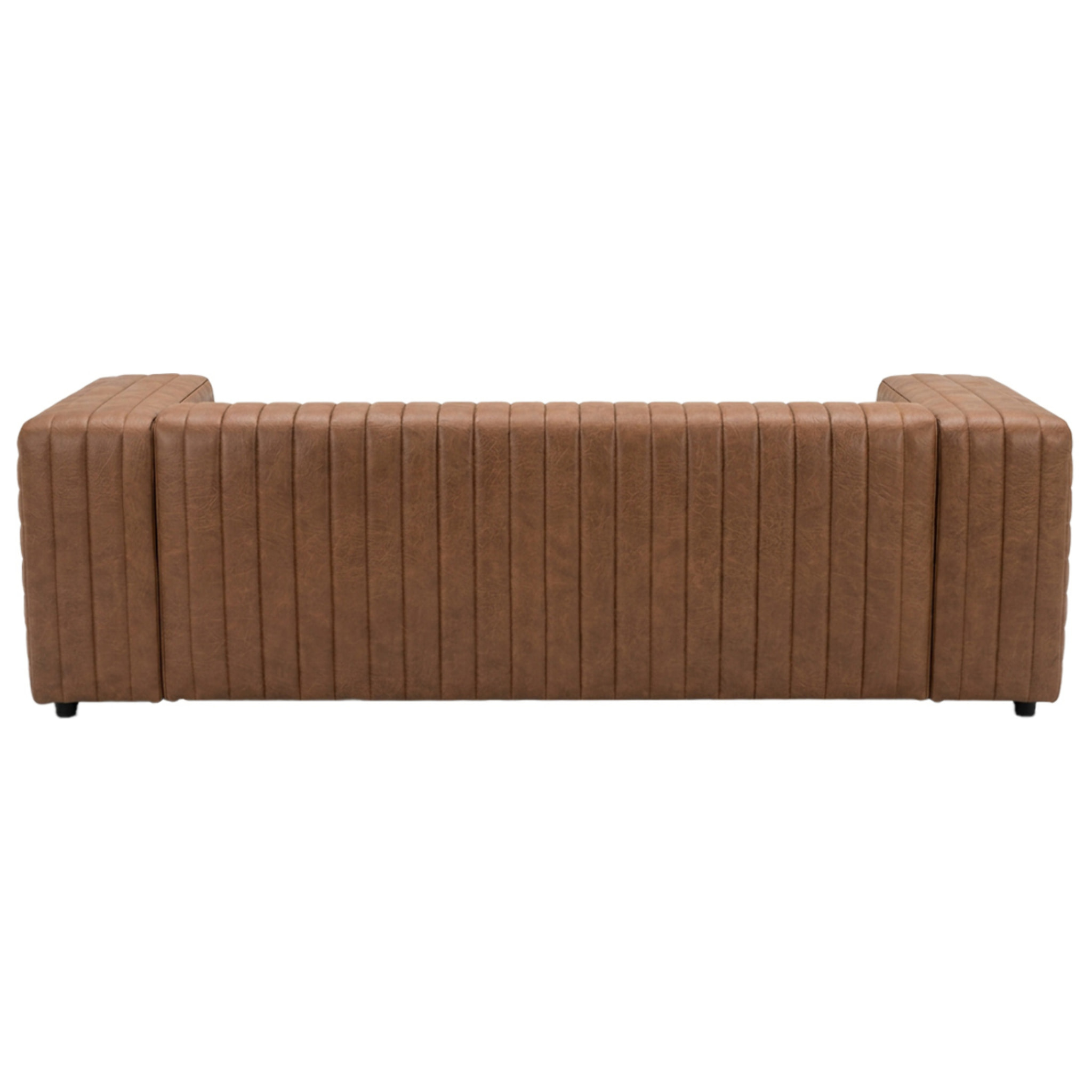 Igor - Canapé droit 3 places en simili - Marron