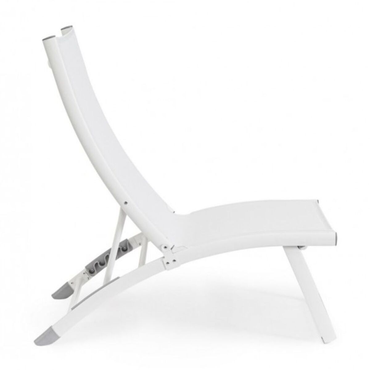 Set di 2 poltrone reclinabili TAYLOR in alluminio e textilene bianco