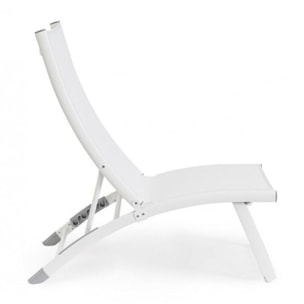 Set di 2 poltrone reclinabili TAYLOR in alluminio e textilene bianco