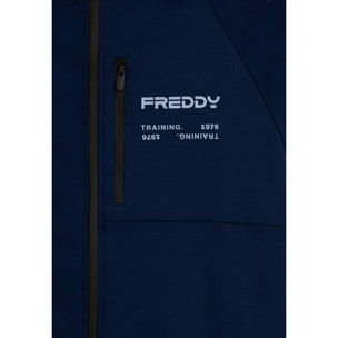 Tuta uomo in cotone Interlock con cappuccio e zip