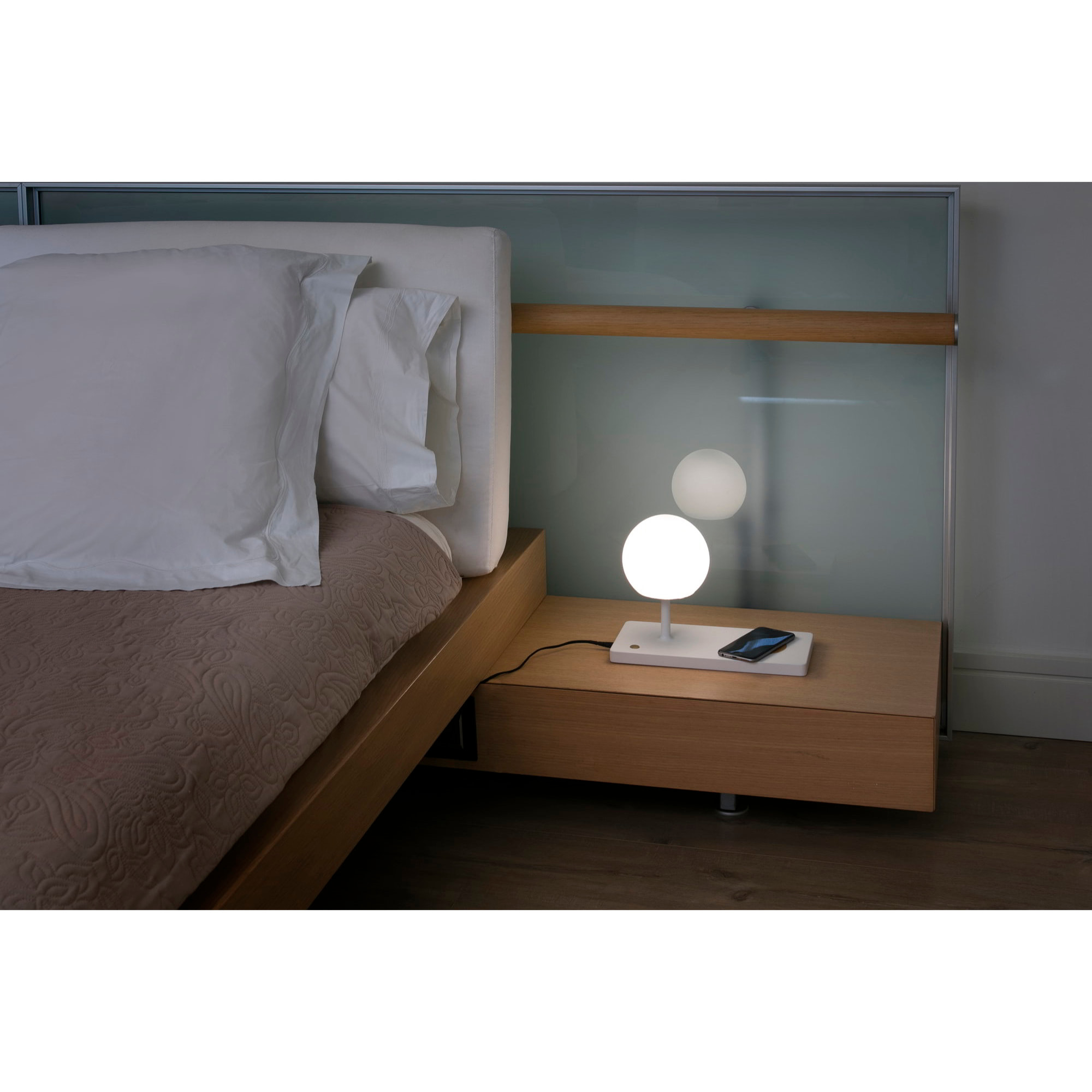 NIKO GLASS Lampe table blanche