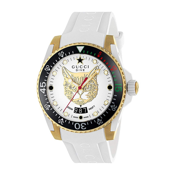Reloj Gucci YA136322 Hombre Analogico Cuarzo con Correa de Caucho