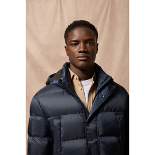 Abrigo azul marino Greenwich con bolsillos y capucha fija con detalles Polo Club