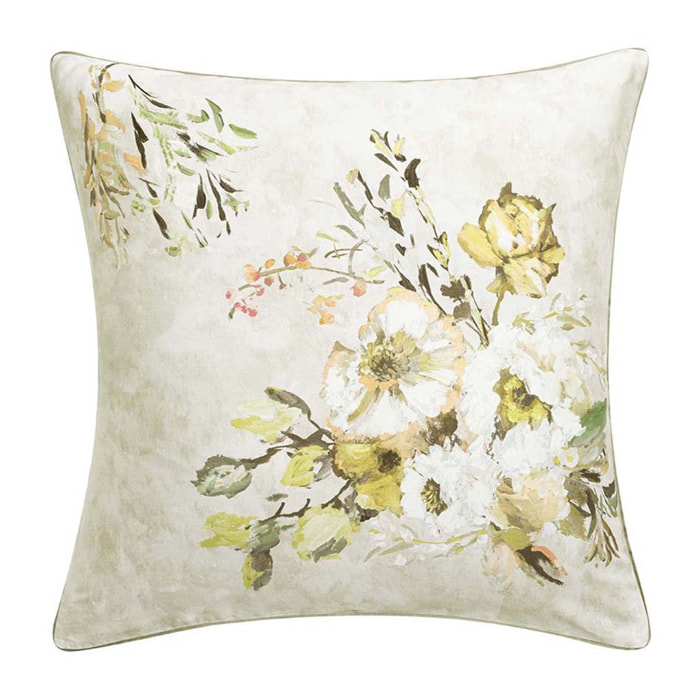 Taie d'oreiller imprimée en satin de coton, MARGARETTA