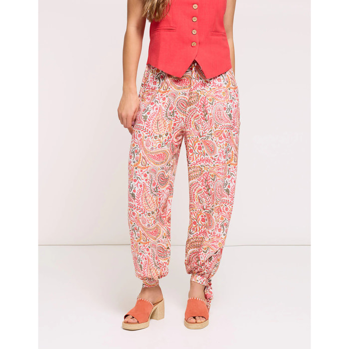 Pantalón Largo Estampado Rosa - Rider