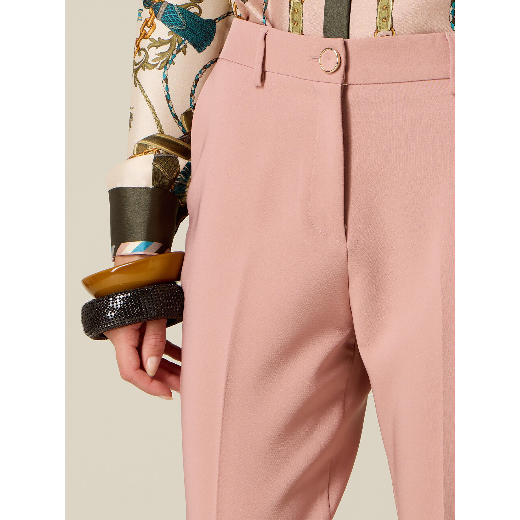Oltre - Pantalones chinos en tejido técnico - Rosa