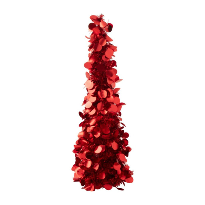 J-Line Arbre Pailleté - polystyrène  - rouge - small