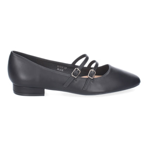 Zapato de Mujer tipo Bailarina Francesita con Elegante Diseño y Doble Cierre de Hebilla