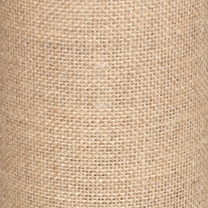 Lampe cylindre "Elva" lin beige H27cm