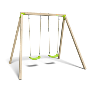 Portique bois 2,20 m Swing Xplorer - 2 enfants