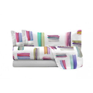 COMPLETO LETTO FANTASY MADE IN ITALY MICROFIBRA-MULTICOLOR MATRIMONIALE