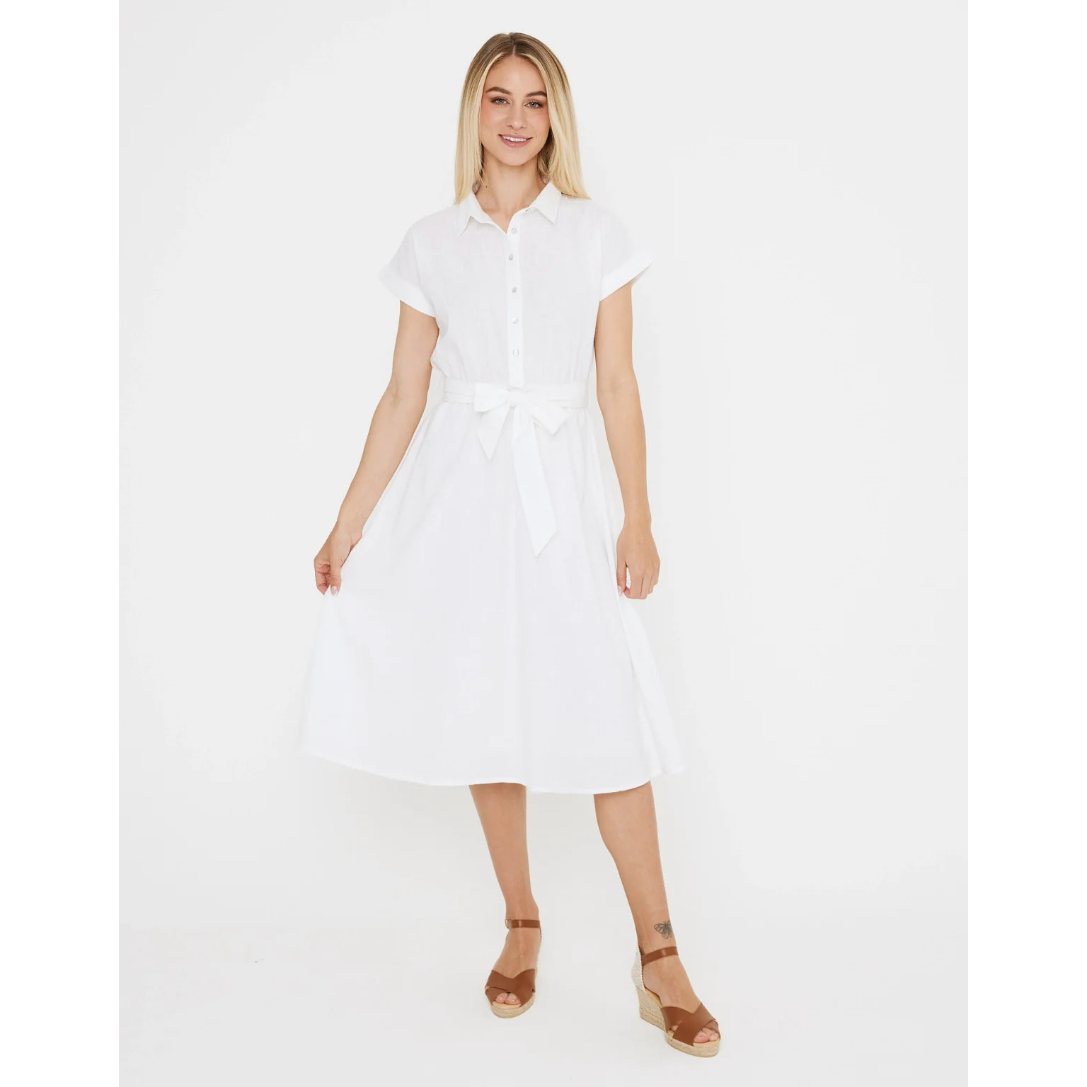 Vestido Midi Cuello Camisa - Karin