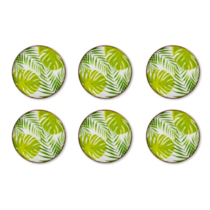 Ensemble de 6 Sous-verres Excelsa – Foliage, Dolomite Multicolore