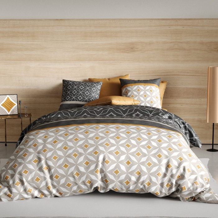 Parure housse de couette 3pcs 100% coton 57fils ota