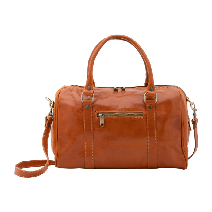 Borsa a bauletto  da donna In Vera pelle Made in Italy 37x22x16 cm