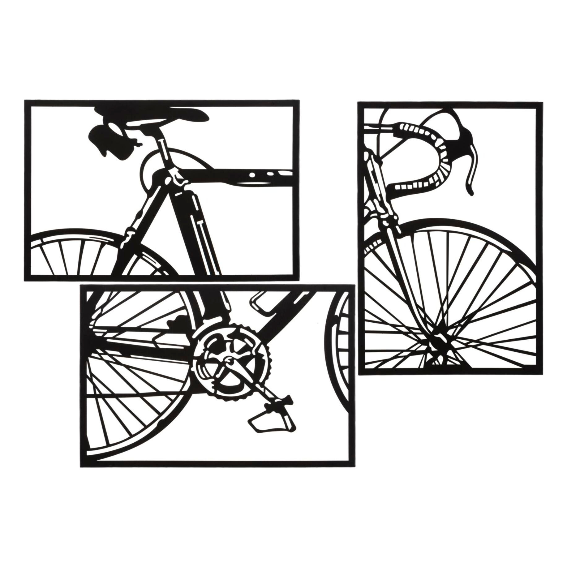 PANNELLO DA MURO BIKE SET 3PZ CM 40X1,3X60 (SINGOLO PZ)