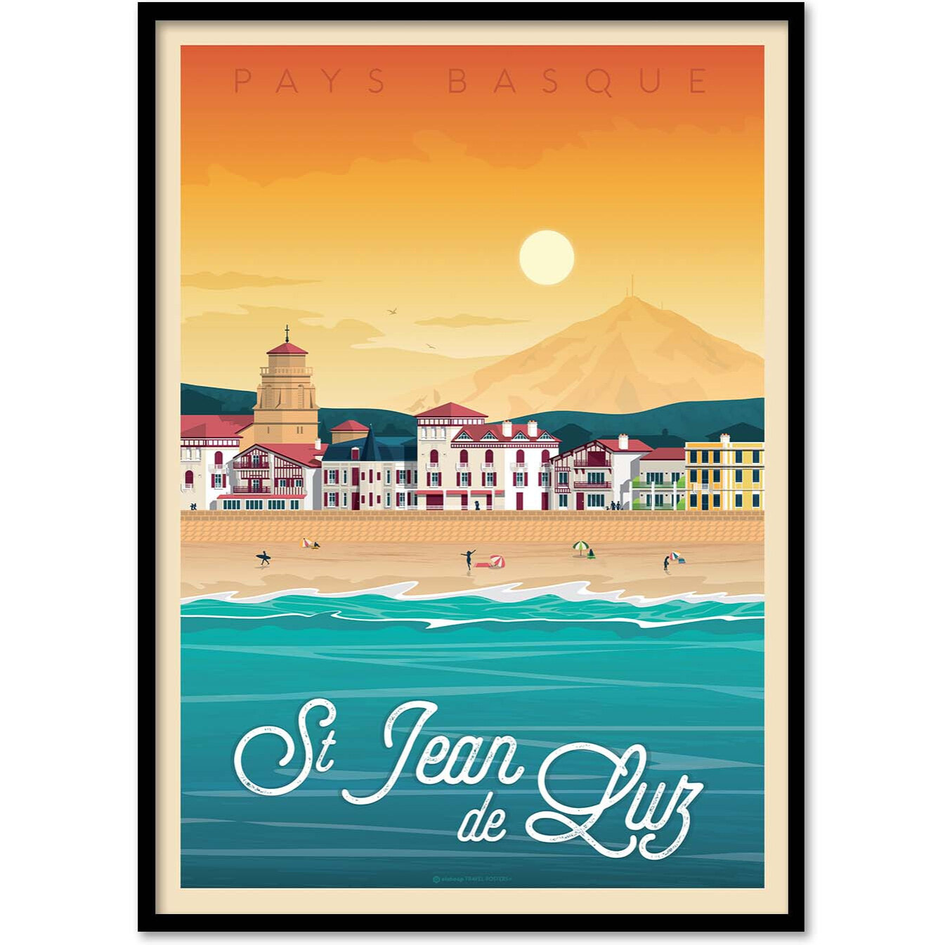 Affiche - Saint Jean de Luz - Olahoop Travel Posters
