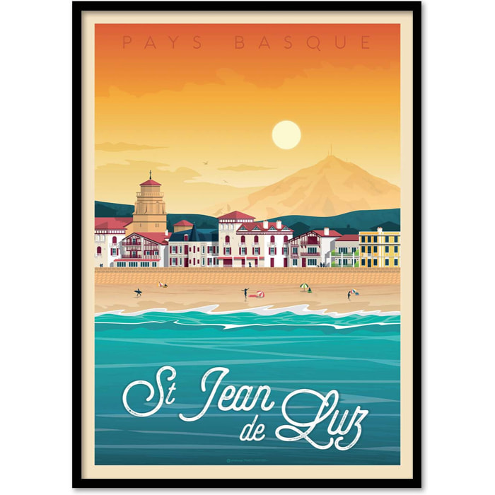 Affiche - Saint Jean de Luz - Olahoop Travel Posters