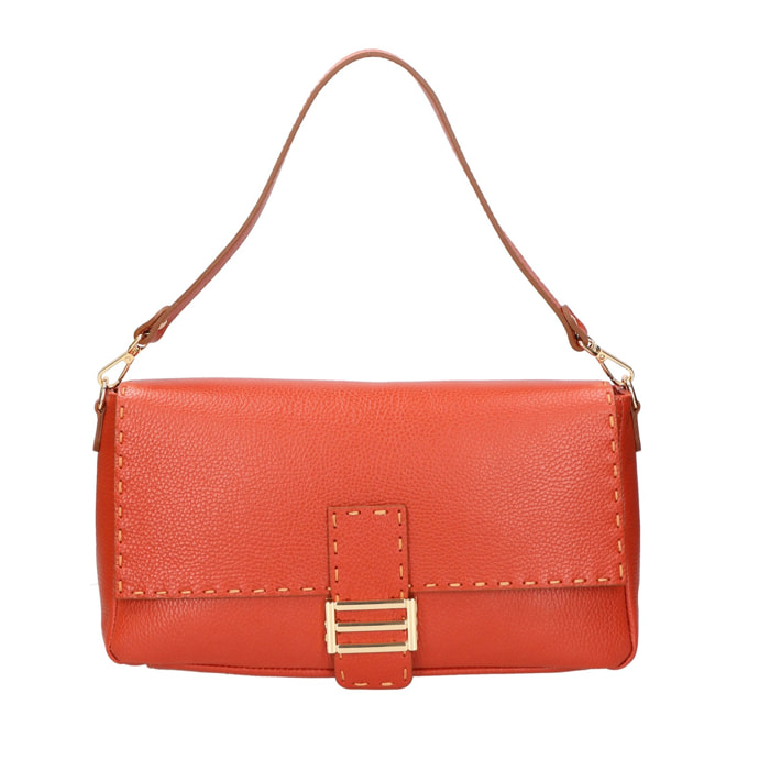 Borsa a spalla da donna - Modello Walda - Vera pelle - 34.0 x 17.5 x 10.0 cm