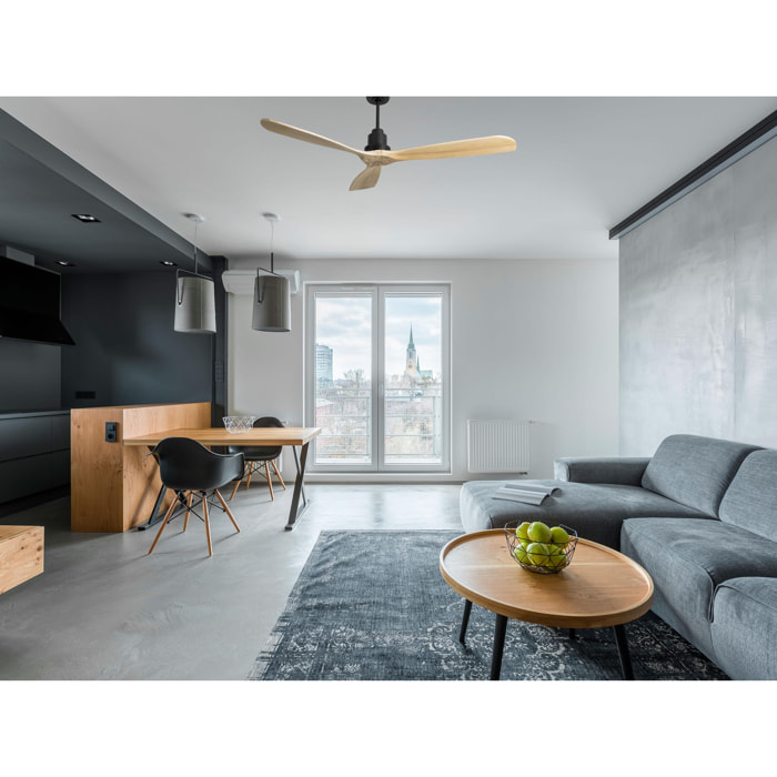 Ventilador de techo Modo Invierno/Verano Termostato Wifi Motor DC Techos Inclinados Mando a Distancia Hypersilence Memoria FullWood Vendible Shopify (AUTOMATICO) FolegandrosD166C0464604 PURLINE