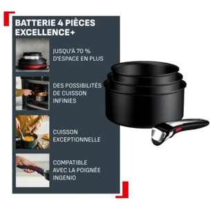 Batterie de cuisine TEFAL Ingenio Excellence 3 casseroles