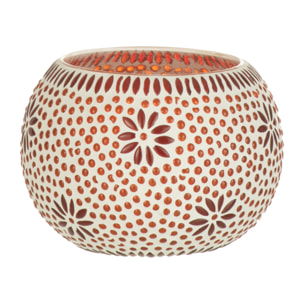 J-Line photophore Bram - verre - rouge - large - 2 pcs