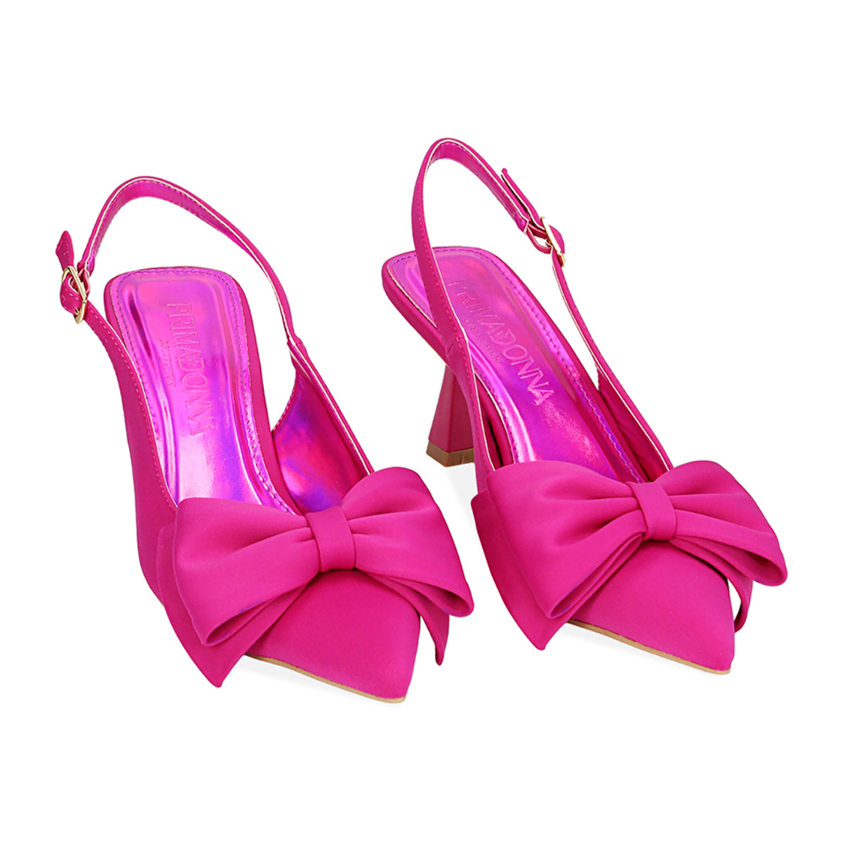 Zapatos de tacón descubierto fucsia