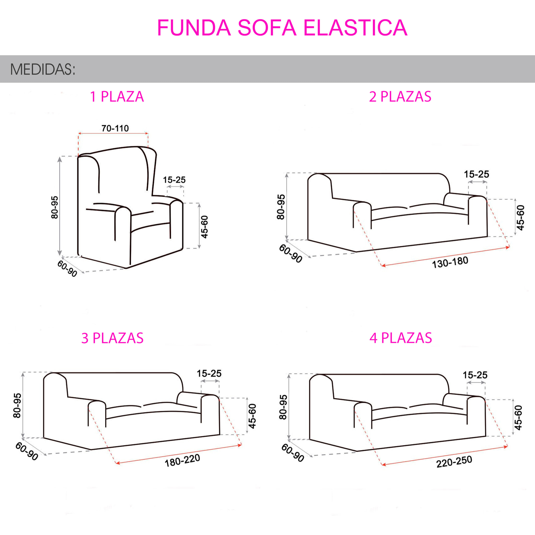 Funda de sofá elástica INKA Marrón