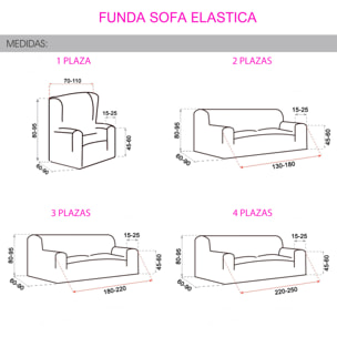 Funda de sofá elástica INKA Marrón
