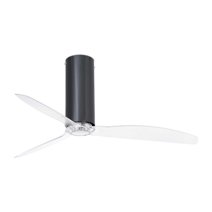 TUBE FAN M Ventilador de techo negro brillo/transparente