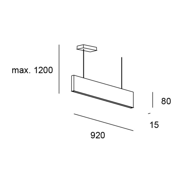 Forlight Colgante Ip20 Thin Led 22,9W 3000K Blanco 751Lm