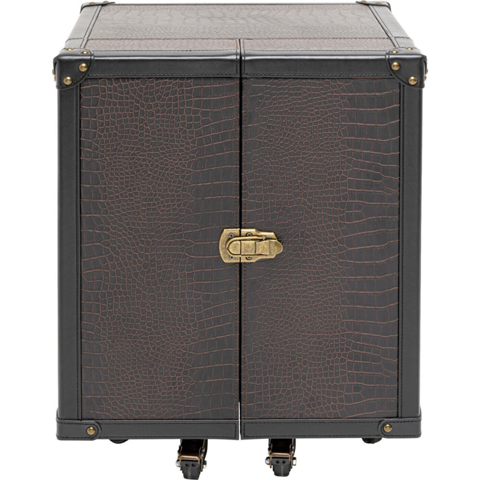 Bar-coffre Globetrotter croco 58cm Kare Design