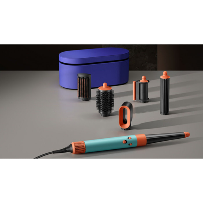 Multi-styler asciugacapelli Dyson Airwrap i.d.™ per capelli lisci e ondulati in Acquamarina/Tangerine | Ricondizionato