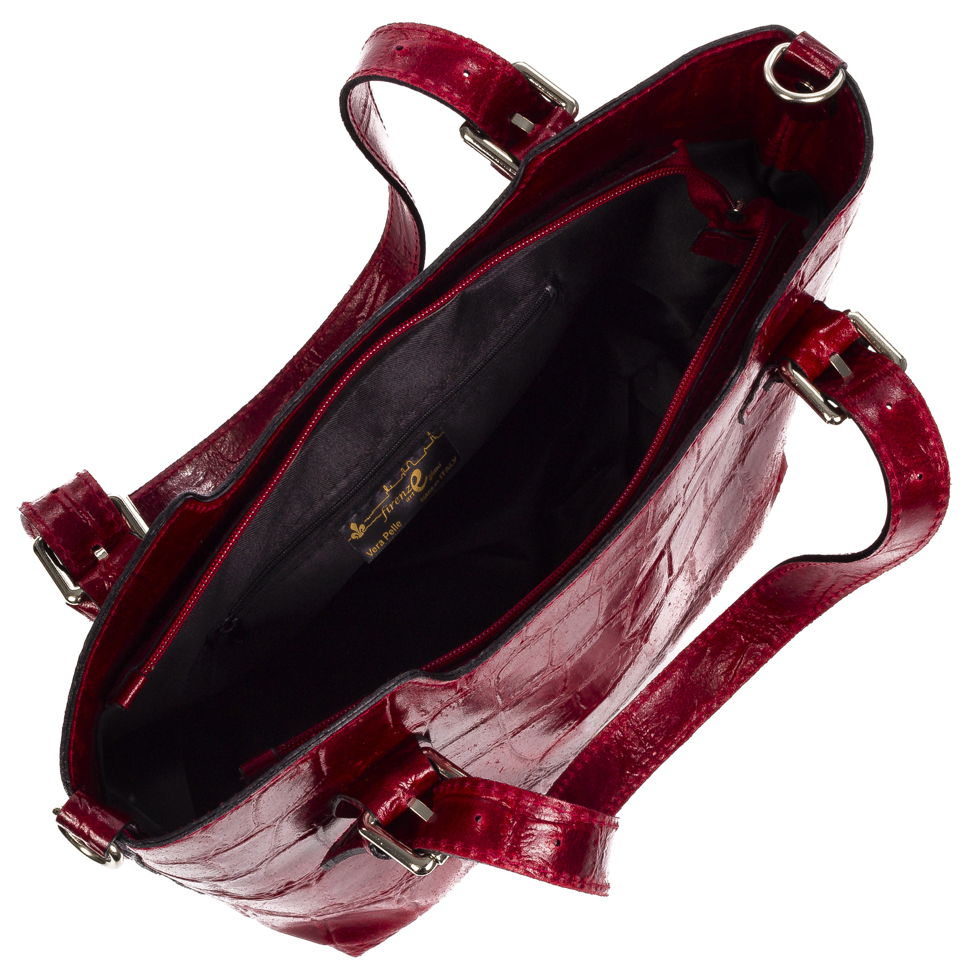 Arezzo Bolso tote Mujer.Piel auténtica Gamuza Grabado Cocodrilo Grande  Camoscio