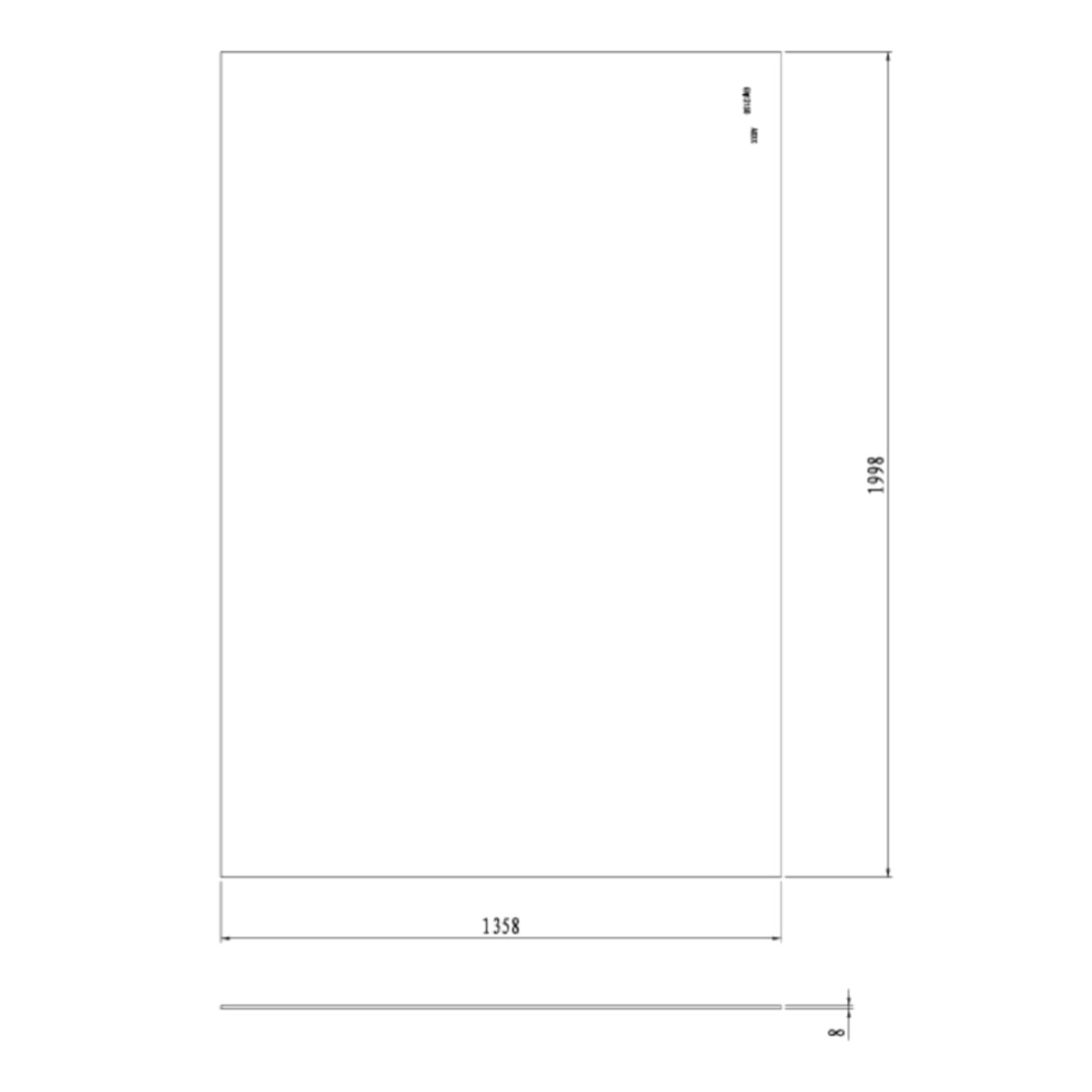 Paroi de douche à l'italienne 137x200 cm Walk-in, verre transparent (SIKOWI140)