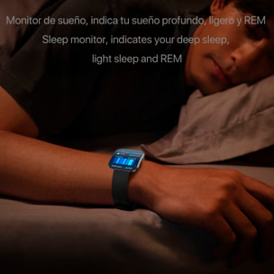 Smartwatch QS08. Pantalla curva AMOLED de 1,85 pulgadas, llamada bluetooth, asistente de voz y modos de deporte.