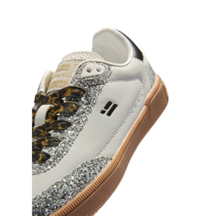 Zapatillas Bajas de Mujer Rebel Plata / Blanco