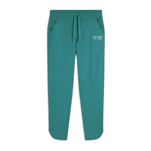 Pantaloni slim fit in jersey con dettagli floreali